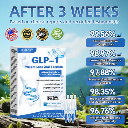 IFMAGIC® GLP-1 Pro Weight Loss Oral Solution✅Recommended doctors for obesity in the USA👩‍⚕️Suitable for obesity, cardiovascular diseases, diabetes, sleep apnea, high cholesterol and blood lipids, joint problems, and various other conditions💦