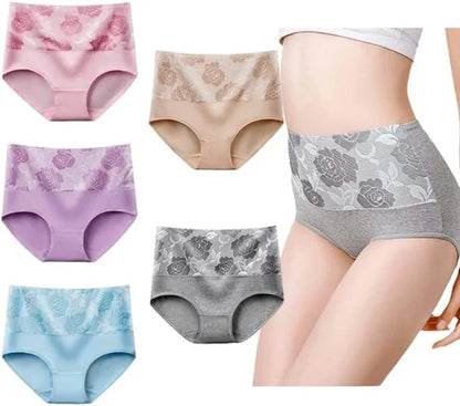 Cotton High Waist Abdominal Slimming Hygroscopic Antibacterial Panties