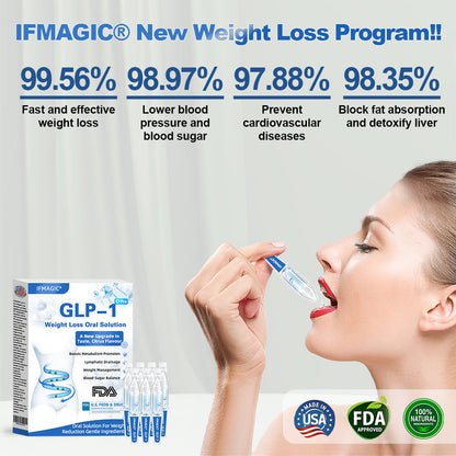 IFMAGIC® GLP-1 Pro Weight Loss Oral Solution✅Recommended doctors for obesity in the USA👩‍⚕️Suitable for obesity, cardiovascular diseases, diabetes, sleep apnea, high cholesterol and blood lipids, joint problems, and various other conditions💦