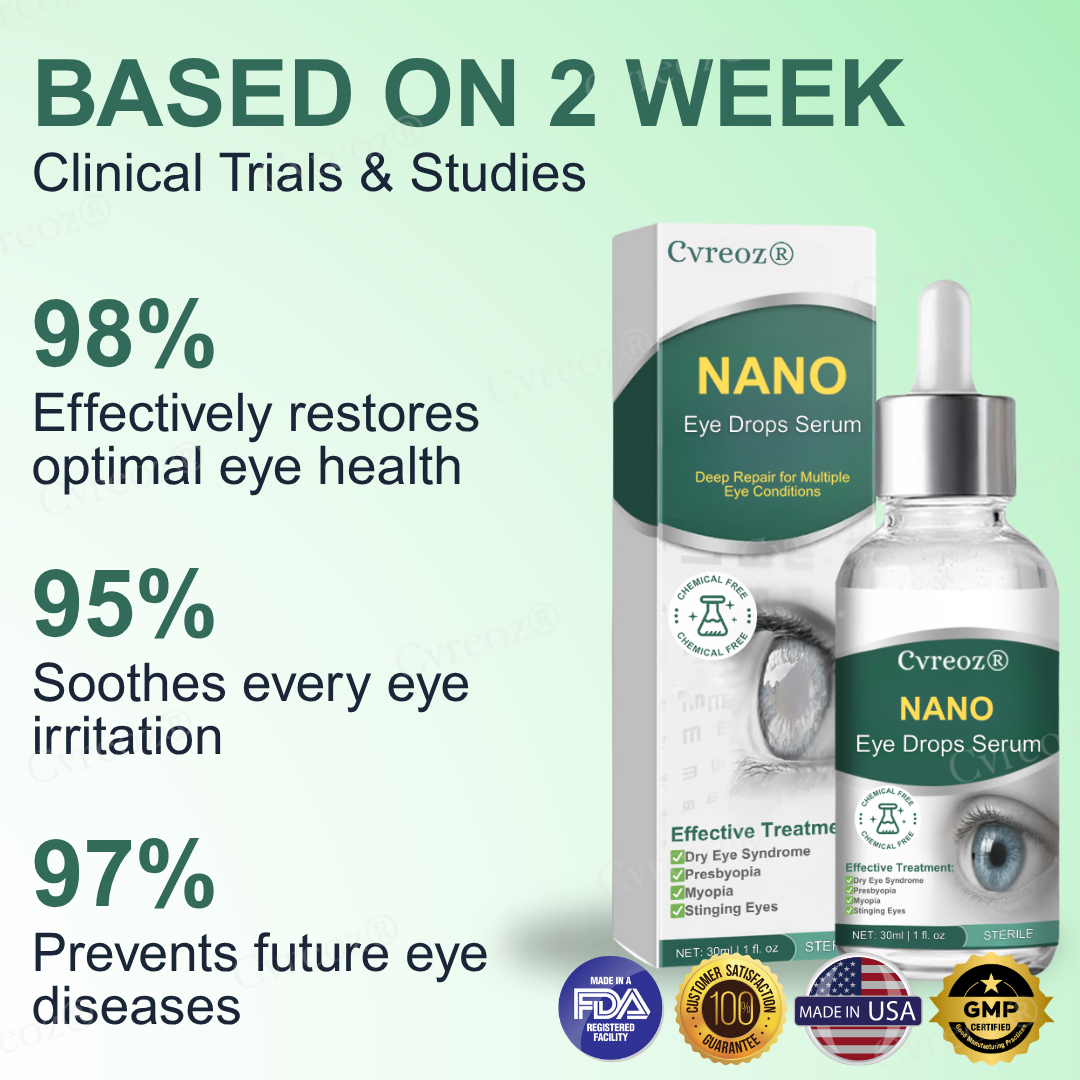 🔥LAST 30 PCS LEFT!!! 🔥 50% OFF!!.. Cvreoz® Nano Eye Drops Serum for Presbyopia and Myopia