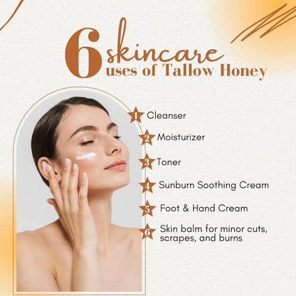 💖Summer Sale 49% OFF🔥Organic Grass-Fed Beef Tallow Balm with Raw Honey