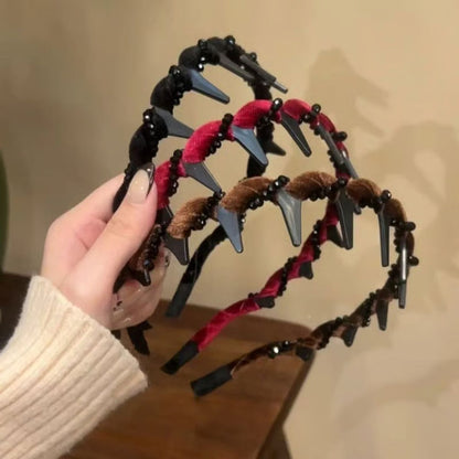 🔥Retro High Skull Pearl Headband