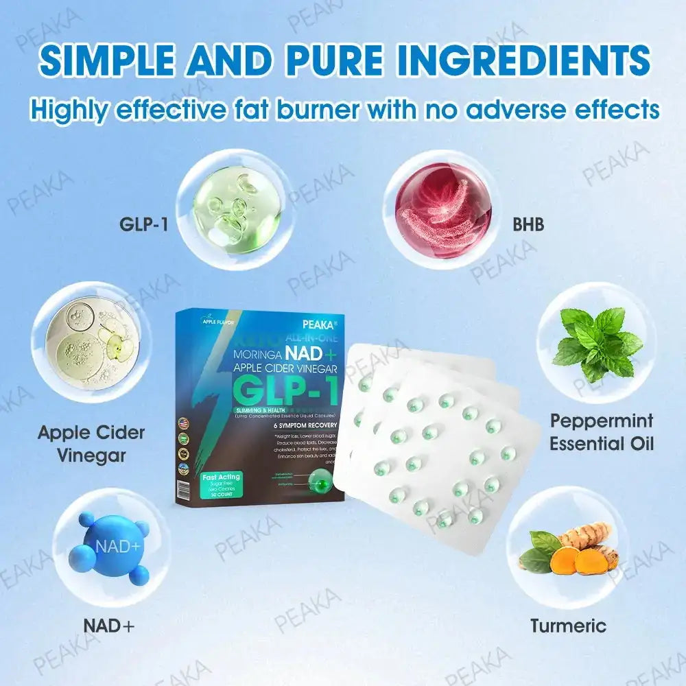 [Official Authorized Store] – PEAKA® GLP-1 Slimming & Health Ultra ` – NAD+ Moringa & ACV & Keto BHB (✅speedy, long-lasting, addressing diabetes, obesity, and cardiovascular diseases) – 💪Developed by the Obesity Society🌿