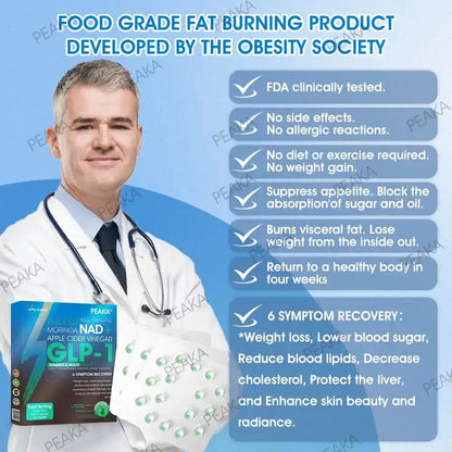 [Official Authorized Store] – PEAKA® GLP-1 Slimming & Health Ultra ` – NAD+ Moringa & ACV & Keto BHB (✅speedy, long-lasting, addressing diabetes, obesity, and cardiovascular diseases) – 💪Developed by the Obesity Society🌿