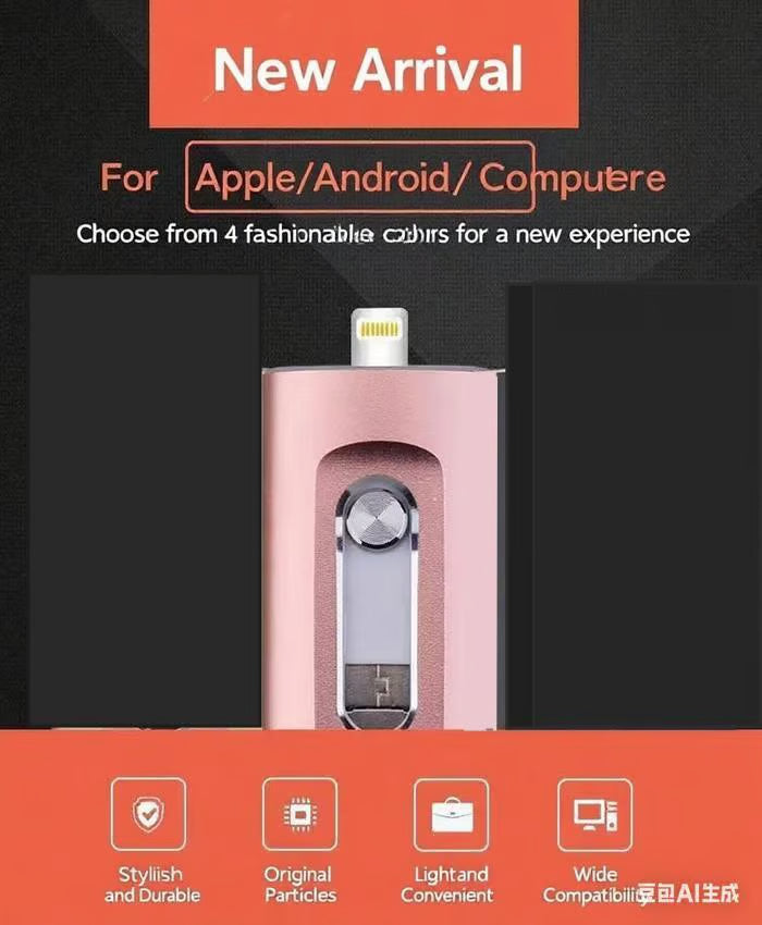 ⚡3 in 1 Flash Drive, Portable High Speed USB 3.0 Memory Storage